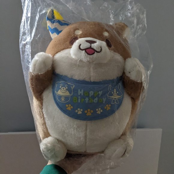 Shiba-Kun Happy Birthday Plush - Picture 1 of 3